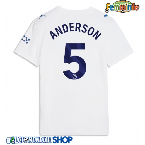 Maglie da calcio Manchester City Elliot Anderson #5 Terza Maglia Femminile 2026-27 Manica Corta